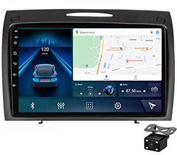 HUEGU 2 Din Touchscreen Autoradio, Bluetooth MP5-Player Unterstützung 4G/Carplay/OBD2/DAB+/DSP/RDS FM-Radio/SWC, Für Mercedes Benz W171 SLK R171 SLK200 2004-2011 Mit Rückfahrkamera,M600s 6g+128g