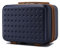 KONO Kosmetikkoffer Schminkkoffer Leicht Handgepäck Tragbar Beautycase Damen 100% ABS Make Up Koffer mit Handgriff und Reißverschluss Hartschalen 30 * 21 * 16cm Blau