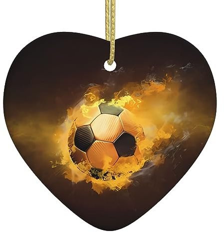 Fußball Fußball Druck Personalisierte Weihnachtskugel Keramik Weihnachten Hängende Ornament Weihnachtsbaum Dekoration Für Freund Freundin Frau Xmas Geschenke