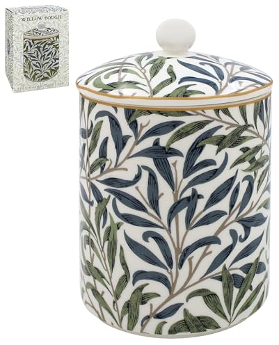 The Leonardo Collection Lesser & Pavey Ceramic Coffee Canister | Tea, Coffee, Sugar Storage Jars | William Morris Design for Kitchens | Stylish Storage for Modern Home Organization