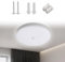 Jinlaili Lampe avec Détecteur de Mouvement Intérieur 23CM, Plafonnier Led Rond 18W 6500K Luminaire Plafonnier Led Plafonnier Salon, Lampe de Couloir pour Escalier Balcon Couloir Cave Garage