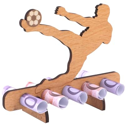 Fußball Geldgeschenk, Originelles Fußball Geldgeschenke für Jungs, Holz Fussball Feschenke Fungen für Fußballer, Fußballliebhaber, Geldgeschenk Kinder