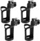 Lot de 4 Porte-gobelet pour vélo, 360 degrés de Rotation, Porte bidon Velo sans vis pour Scooter, Vélo, VTT, Vélo De Route, Fauteuil Roulant (Noir)