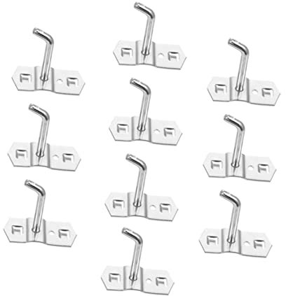 PLAFOPE 10 Stücke Edelstahl Pegboard Haken Multi-funktionale Aufhänger Für Werkzeug Lagerung Einfach Installieren