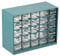 25 Drawer Parts Storage Containers Stackable Cabinet with 50 Removable Dividers Clear Desk Unit Organizer Tabletop Caddy Small Parts Organization Box for Jewelry Makeup Hardware Sewing Craft(Green)