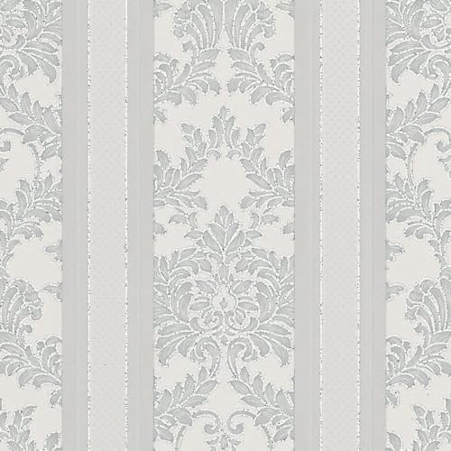Strukturtapete 20030-10 Vliestapete Barock 0.53 x 10.05 m Erismann Grau