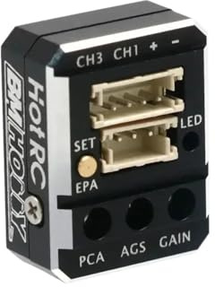 LWDOZMD Mini stabilisateur gyroscopique en métal HotRC F11 Pro pour PWM 3,5-9 V JST1.5 pour Courses de Drift RC pour Bateaux Vitesse Rally Crawler pour véhicules FPV