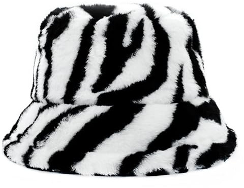 FakeFace Winter Flauschige Fischerhüte Damen Kunstfell Wintermütze Anglerhut Fuzzy Eimer Hut Outdoor Warme Mütze Hut Fellmütze