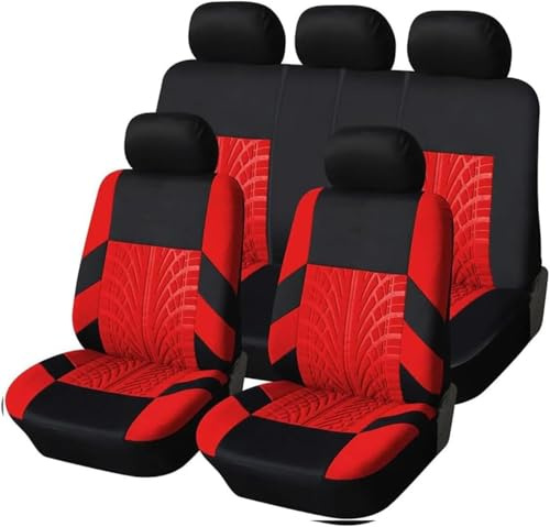 LINJIHOL Auto Sitzbezüge Set Für Alfa Romeo Mito 2014-2015,Atmungsaktiv Bequem Autositz Innenraum Zubehör Autositzzubehör.,Red