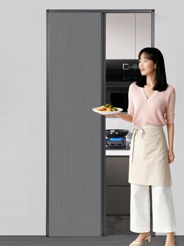Porte Intérieure Pliante Personnalisable Grise, 180 190 200 203 205 210 215 220 240 Cm De Hauteur, 100 96 90 86 80 76 70 66 60 Cm De Large, Séparateur En Accordéon For Cuisine Et Salle De Bain