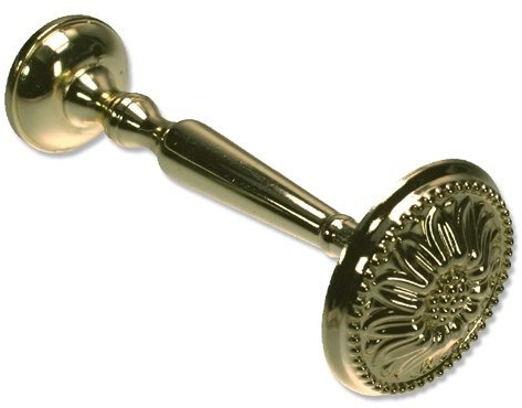 Interdeco Raffhalter/Schalhalter in Messing farbig Blume
