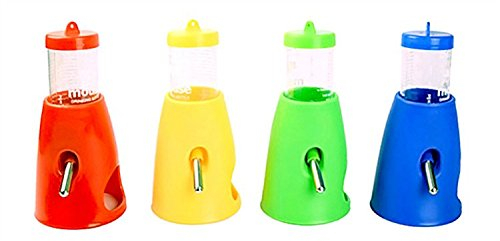 BlueMoo Biberon 2 en 1 pour hamster, rat, gerbilles, souris, cochon d'Inde, lapin, petits animaux