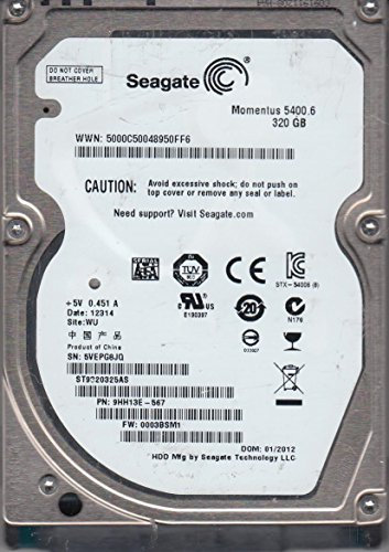 Seagate ST9320325AS Momentus Disque dur interne 2,5 SATA II 5400 tours/min 320 Go