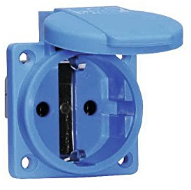 Schutzkontakt Anbausteckdose/Einbausteckdose 250V Bals 71099 blau