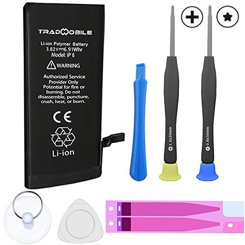 Kit Batterie Interne pour Iphone au Lithium Rechargeable Haute capacité + kit démontage + Sticker Autocollant pour Coller la Batterie (Iphone 6 (1810 mAh))