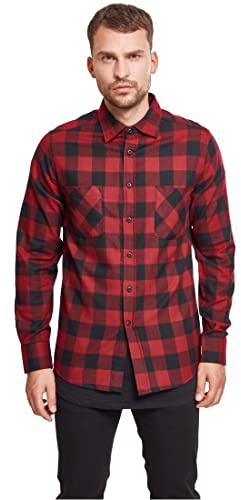 Urban Classics Checked Flanell Shirt Chemise Homme, Multicolore (Noir/château), 3XL