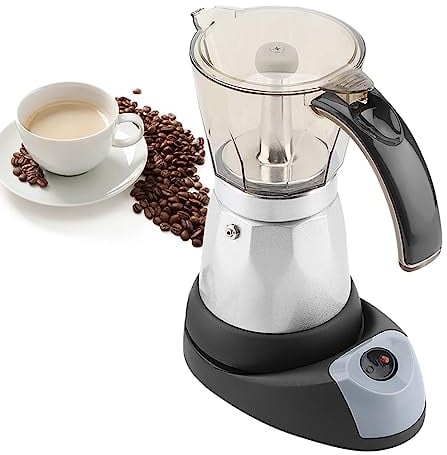 Caffettiera a 6 tazze con contenitore trasparente, pentola elettrica staccabile da cucina domestica per caffè espresso