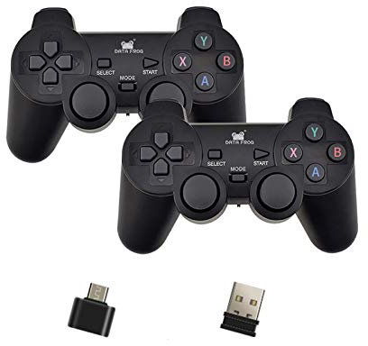 Gamepad per controller di gioco wireless USB per Android / Windows 7/8 / XP, telecomando a 2 joystick per dispositivo Android, joypad ricaricabile con controller di gioco per PC a doppia vibrazione