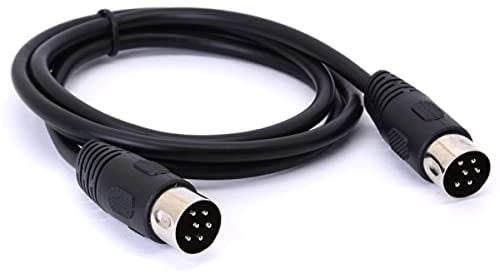 Cavo DIN 6 pin maschio a maschio 6 pin MIDI cavo adattatore per sintetizzatore microfono tastiera strumento e home music studio (1 metro/3,3 piedi)