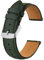BISONSTRAP Uhrenarmbänder mit Schnellverschluss,Textur Leder Uhrenarmband für Herren und Damen,20mm,Dunkelgrün,Silberne Schnalle