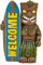 YARNOW Bonsai Hawaii Tiki Gartenfigur Dekofigur Gartendeko Statue Skulptur für ?en Garten Balkon Rasen Hof Dekoration Gartenstecker