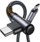 AINOPE Cable USB C de 60 W, paquete de 2 unidades, cable USB C a USB C trenzado de nailon tipo C, cargador de carga rápida en ángulo recto, cable de carga USB C para iPhone 16 Pro Max 15 Plus Samsung
