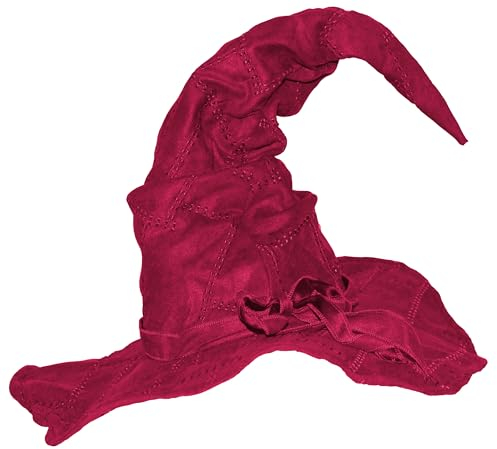 Verformbarer roter Hexenhut mit Flicken