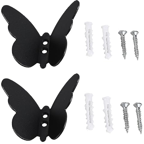 Bustlwor 2 Pezzi Creativi a Farfalla Ganci Appendiabiti, Gancio a Farfalla Appendi Asciugamani Ganci Da Parete, Ganci Decorativi a Forma Di Farfalla, Adatto Per Camera Da Letto, Bagno e Altri Luoghi