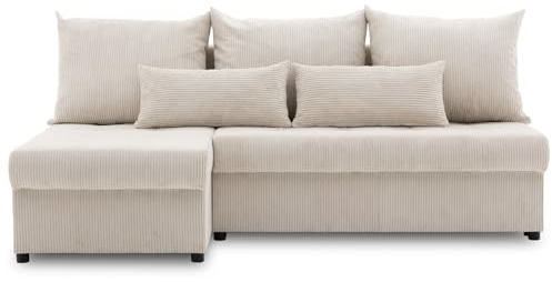 Mebligo Ecksofa Venezia mit Schlaffunktion und Bettkasten (POSO 100, BONELL)