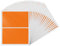YIKIADA Orange Rechteckig Etiketten 75 × 50 mm Selbstklebend Groß Lager Klebeetiketten Wasserdicht Aufkleber für Marmelade Beschriften Adressetiketten 40 Stück