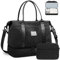 BAGAIL Reisetasche – Wochenend- und Übernachtungs-Fitness-Tragetasche mit Nasstasche, Muttertasche für Arbeit und Lieferung, A-Grid-Schwarz, Extra Large Set, Reisetasche mit Kulturbeutel
