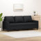 SECOLI Sofa 3 sitzer 3er Couch 3 sitzer Sofa Lounge Couch Sofas & Couches für Wohnzimmer/Schlafzimmer/Büro/Wohnun-Schwarz-Kunstleder-3-Sitzer:180cm