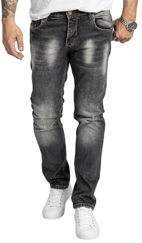 Rock Creek Jeans Herren Regular Fit Stretch Hose RC-2404 Dunkelgrau W31 L30