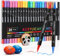 Diboniur 24 Farben Acrylstifte, Filzstifte Set Dual Brush Pen für Erwachsene, Acrylstifte Wasserfest Textilstifte, für Textil, Steine, Holz, Papier, Keramik, DIY