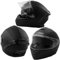 Integralhelm Motorradhelm Rollerhelm Innensonnenblende Helm Schwarz XXL