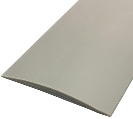 Light Grey, Flat Laminate to Tile Threshold Bar, PVC Transition Profile, Self-Sticking Vinyl Edge Trim for Floor Gap, Carpet to Floor Seam Joining Strip