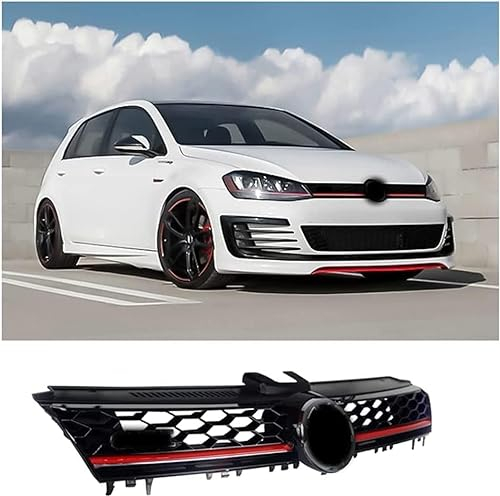 TEDE Auto Griglie Anteriori Radiatori per VW Golf 7 GTI/GTD 2014 2015 2016 2017,Ruggine Griglia Paraurti Anteriore Griglia Centrale Dell'auto