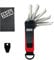 Iron Edge Key Organiser - Portable Keychain, Minimalist Heavy Duty Keyring, Pocket Smart Key Holder with Gift Box and Tool (Aluminium, Red)
