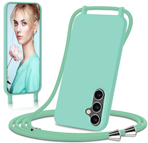 Ailicici Handykette für Samsung Galaxy A14 Hülle, Necklace Hülle mit Bands Handyhülle für zum Umhängen, Silikon Case mit Handykordel, Schutzhülle zum Umhängen Kordel