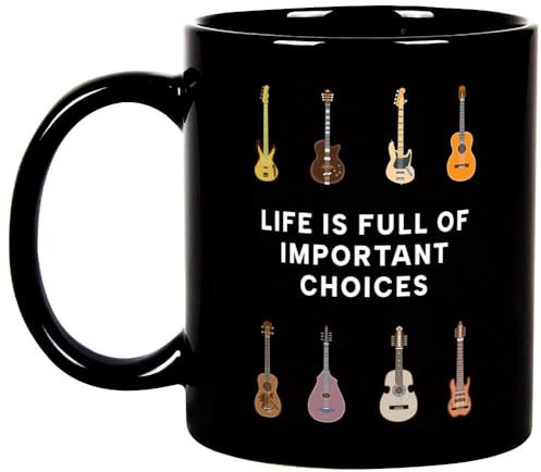Yanprint Funny Gifts for Guitarist, Guitar Lover Coffee Mug, Birthday Christmas Gifts for Guitarist Guita Player Enthusiast Musician Tea Cup 11 OZ
