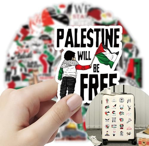 100 Stück Free Palestine Sticker, Palästina Aufkleber Palästina Autoaufkleber Palästina-Aufkleber Coole Palästina Autoaufkleber Ästhetische Dekorative Graffiti Aufkleber für Laptop Gitarre Fahrrad