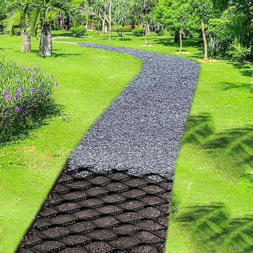 GFXYQPDNV Gravel Grid, Walkway/Driveway Ground Grid for Patios Sheds Slopes Pathways Parking，2 Inch High(1x7m/3.2x23ft)-1