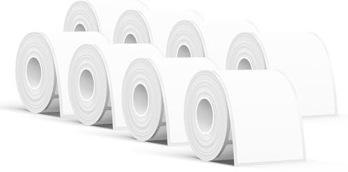 SUPVAN KATASYMBOL T50M Pro/Plus Etikettenband Papier, Wasserfeste Etikettenfür Heim, Schule, Büro, 50 mm x 80 mm, 95 Etiketten/Rolle, Schwarz auf Weiß, 8 Rollen