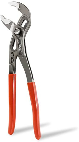 HAUTMEC 180mm(7) Water Pump Pliers, Fast Adjustable Tongue and Groove Joint Pliers, V-Jaw with Comfort Grips, Rust-Proof CRV Steel Construction for Plumbing, Home Repair, and Pipe Fittings