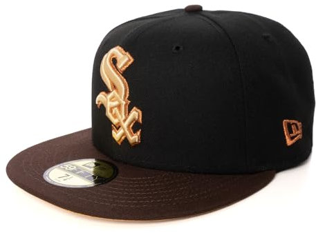 New Era Cap 59FIFTY Herren Basecap MLB Limited Edition (Chicago White Sox, schwarz/Dunkelbraun, 7 1/8)