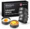 Wrenbury Crumpet Rings Non Stick Set of 6 - Egg Cooking Rings for Frying 9 cm - English Muffin Pancake Moulds for Pastry - Easy to Clean Carbon Steel - Made in England