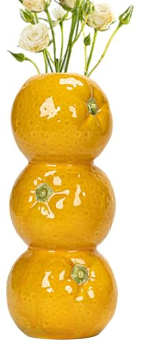Zuasdvnk Keramikvasen in Obstform für Blumen, Obst-Form, Blumenvase, Party, Küche, Dekoration, Schreibtisch-Display, Ornament, Blumenbehälter für Mutter, Mädchen, Oma, Mutter, Frauen