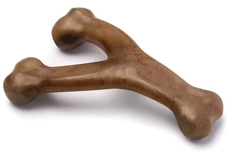 Wishbone Durable Dog Chew Toy for Aggressive Chewers with Real Bacon Flavor|Medium