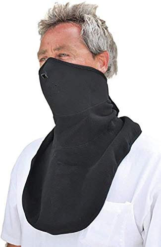 Zanheadgear Neopren-Halbgesichtsmaske mit Fleece-Nackenschutz, Schwarz