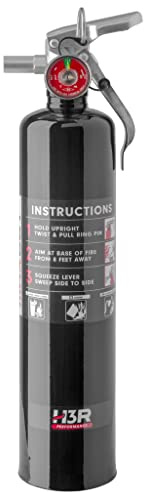 MaxOut ABC Fire Extinguisher for Vehicle, Marine & Home Safety | Car, Truck, Off-Road, UTV, RV, Boat | Refillable Dry Chemical | Mounting Bracket | UL Listed, USCG Approved | 2.5 lbs Black